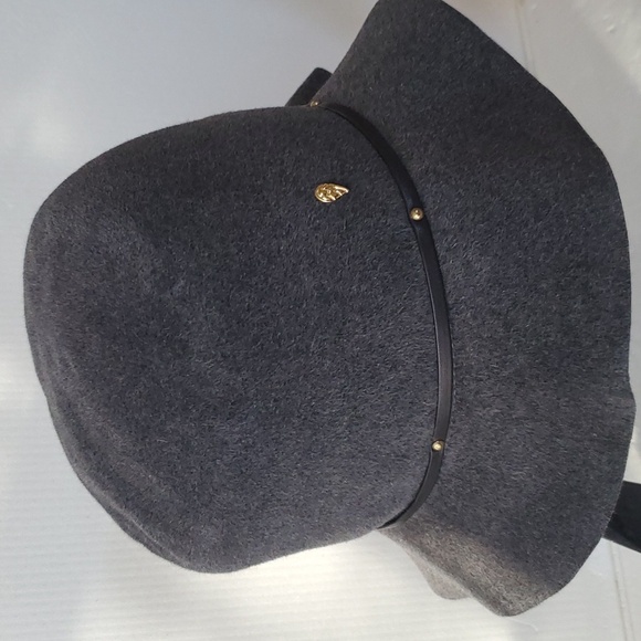 Helen Kaminski Hat One Size Gray Rabbit Fur Felt Leather Trim Hat Adjustable main image 11